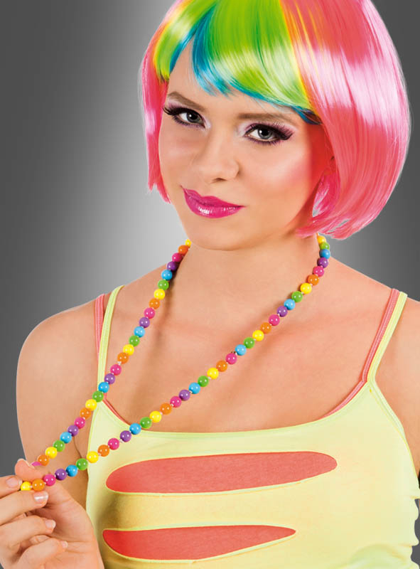 Multicolor Pearl Necklace Rainbow