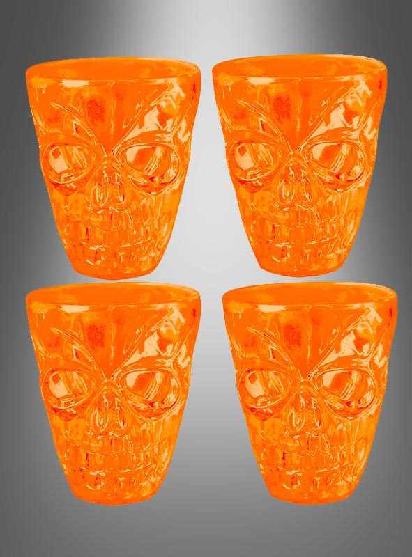 4 Shot Glasses Skull Decoration