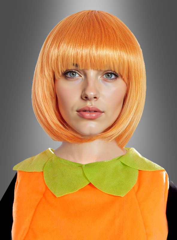 Bobfrisur Perücke Kürbis orange
