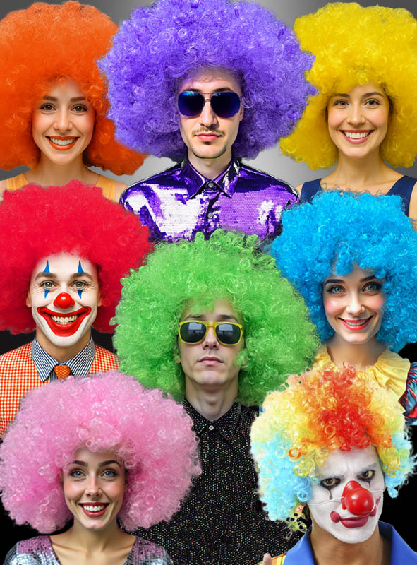 Afro Perücken in tollen Farben