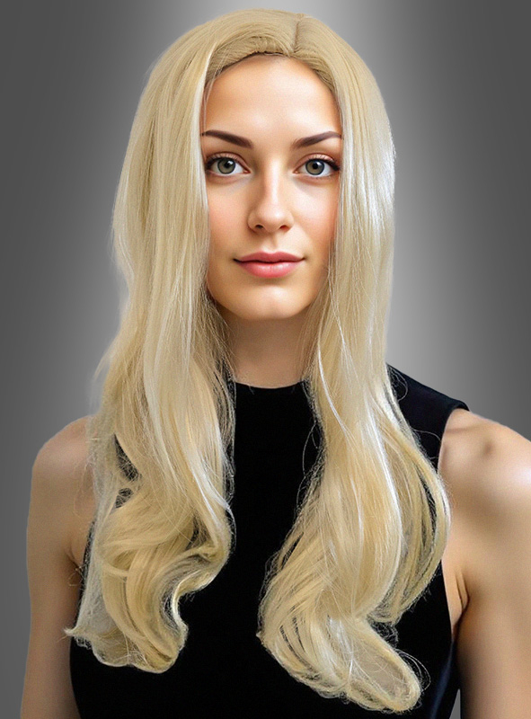 Greta long hair wig curlyblond