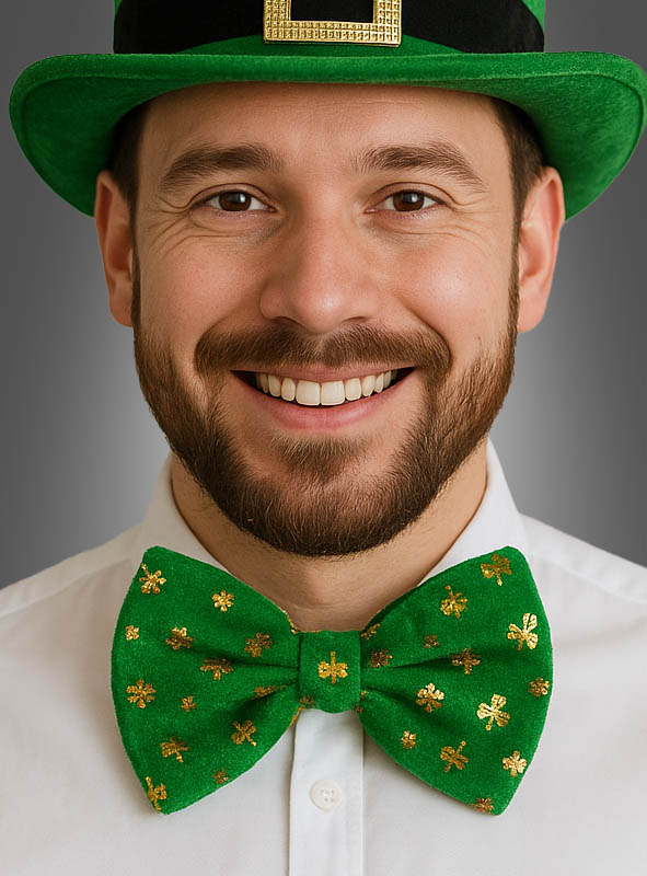Bowtie with golden Shamrocks