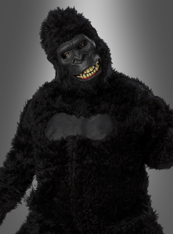 Gorilla Kostüm mit beweglicher Ani-Motion Maske