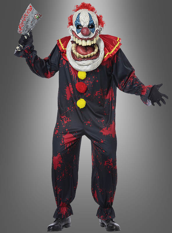 Maske Halloween Verkleidung Horror Killer  M/L 50/52 Herren Clown Kostüm 
