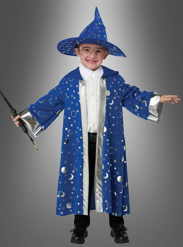 Blauer Zauberer Kinderkostüm