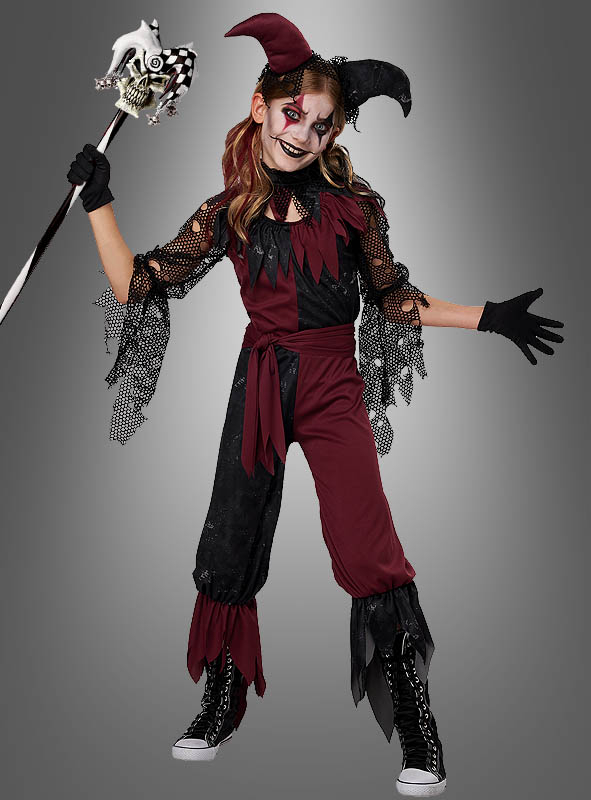 Halloween Jester Costume Child red-black