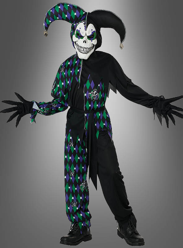 Jester Halloween Child Costume green-black