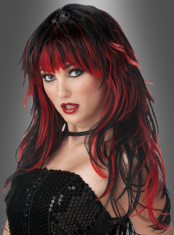 Tempting Tresses Wig black-red