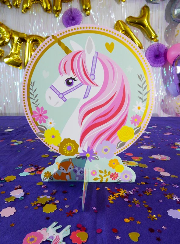 Einhorn Tischdeko Aufsteller 24,3 cm