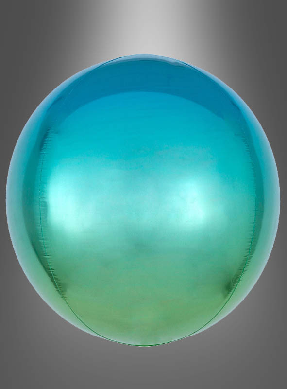 Foil Balloon Orbz Ball blue-green 38 cm