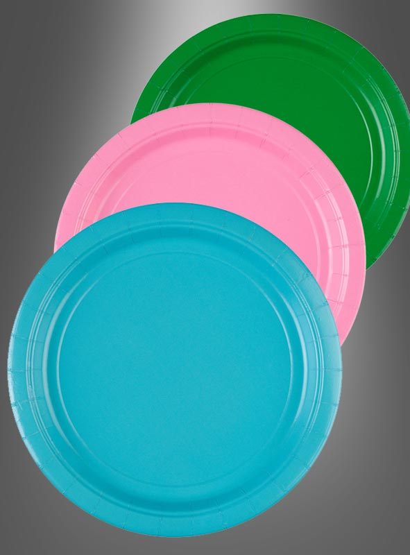 8 x Party Paper Plates unicoloured 22,8 cm