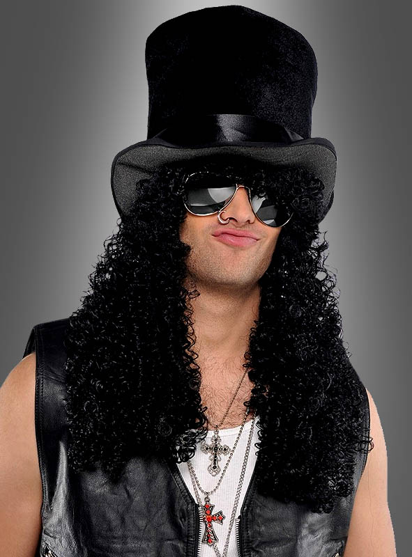 Headbanger Top Hat with long Hair