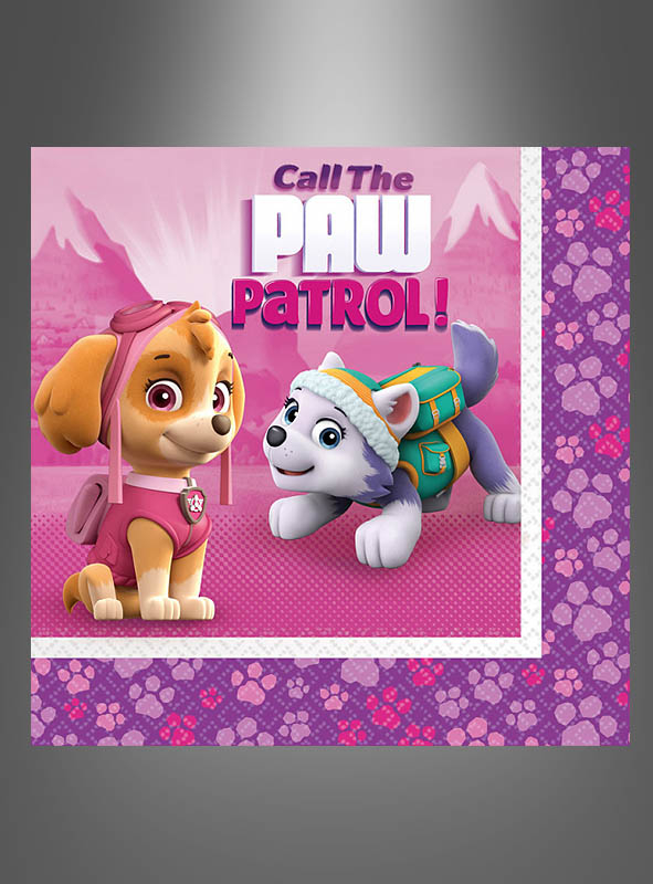 20 x Paw Patrol Napkins pink