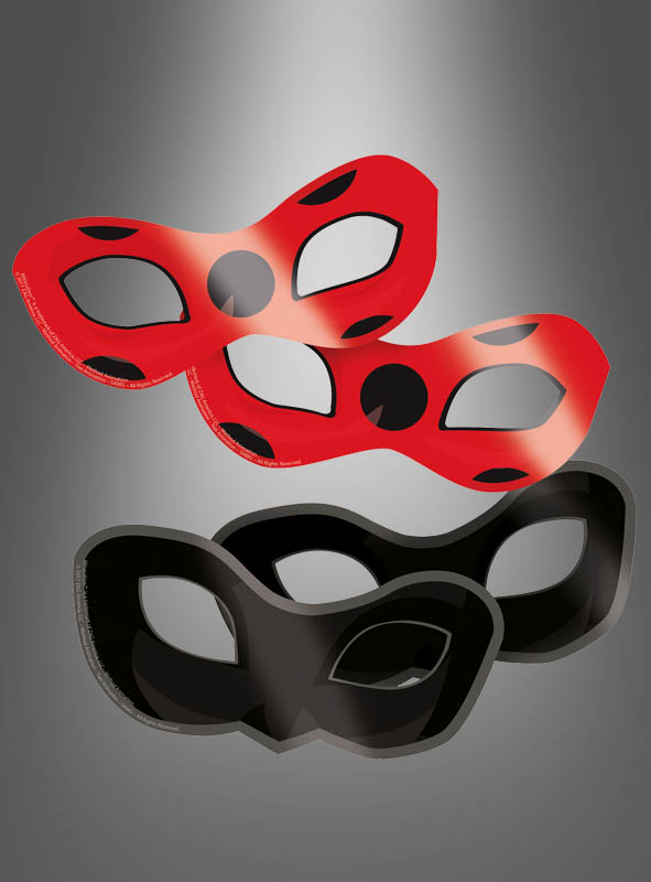 Ladybug und Cat Noir Maske 8 Stück