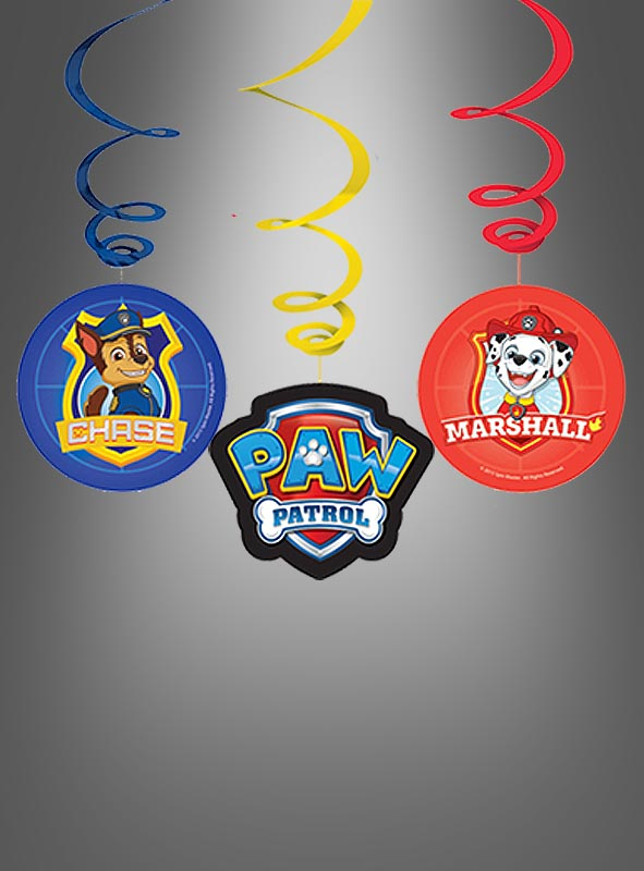 6 Paw Patrol Swirl Deko 61 cm