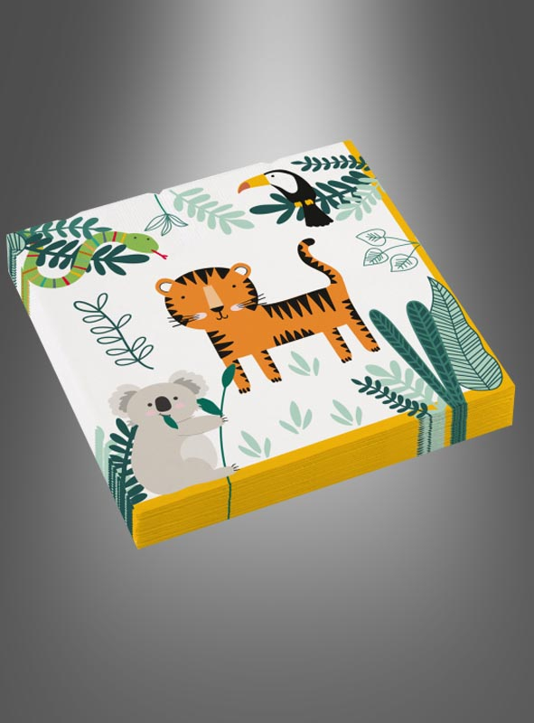 16 x Servietten Dschungel Tiere