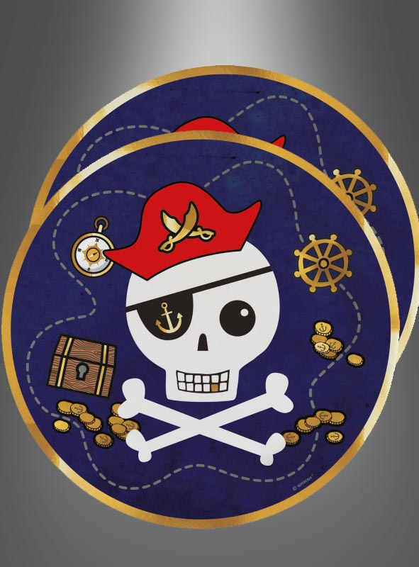 8 x Pappteller Piratenparty 23cm