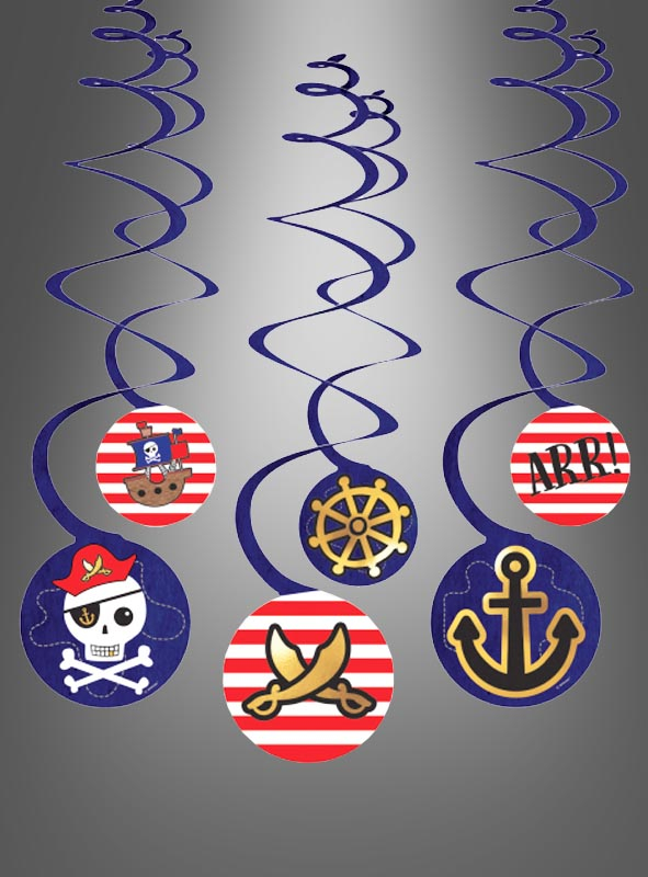 6 x Swirl Piratendeko