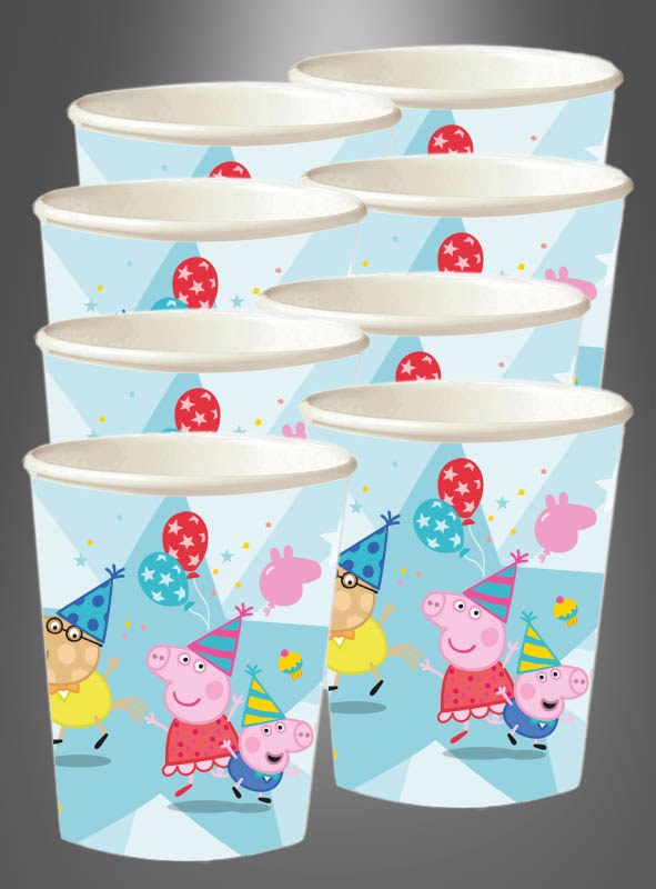 8 x Cups Peppa Pig 250 ml