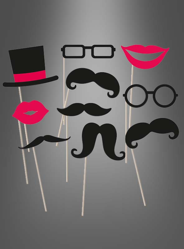 Fotobooth Accessory Set Moustaches