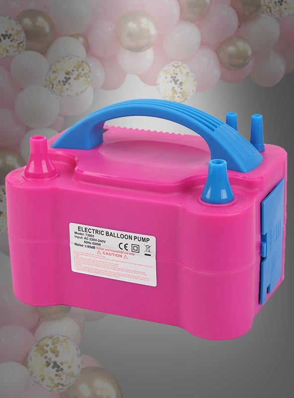 Electric balloon pump with two nozzles