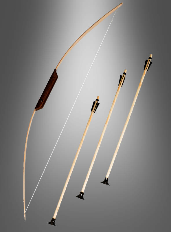 Bow and Arrows out of Wood 80cm