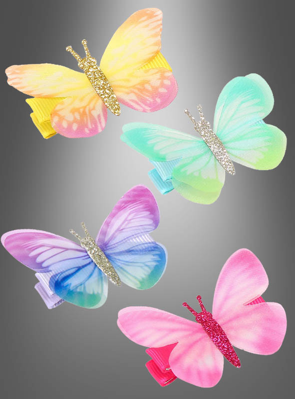 Haarclip Schmetterling mit Glitter 