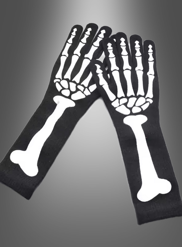 Skeleton gloves adult 40cm 