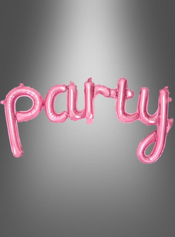 Party Schriftzug Folienballon pink 80x40cm 