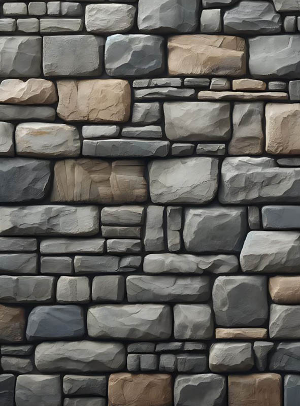 Steinwand bedruckter Hintergrund 190x300cm waschbar 