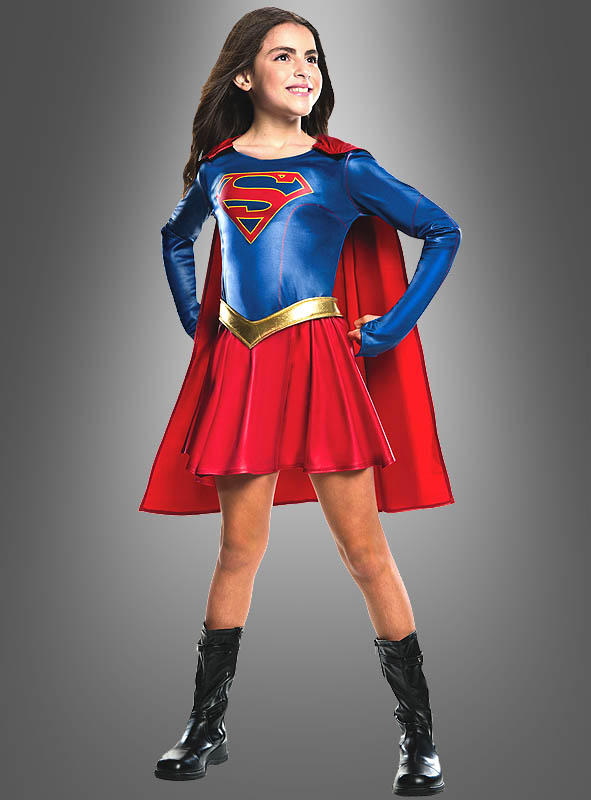 Supergirl Kostüm Kinder Mädchen Deluxe Superheld Outfit Party Buch Tag Woche