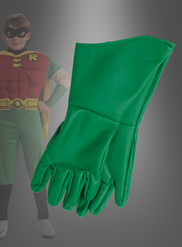 Robin Kinder grüne Handschuhe von Batman 