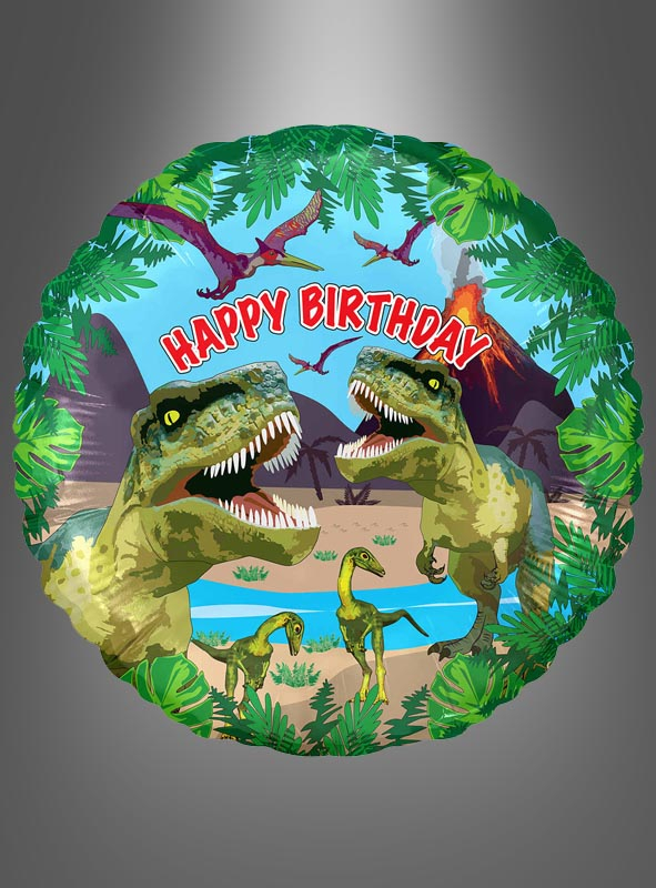Dinosaurier Folienballon "Happy Birthday" 45 cm 