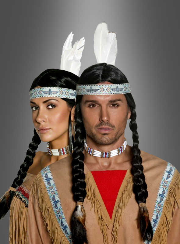 Indianer Perücke deluxe unisex 
