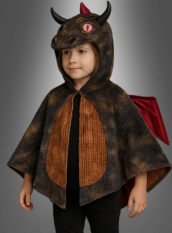 Black Dragon Cape Kinderkostüm 