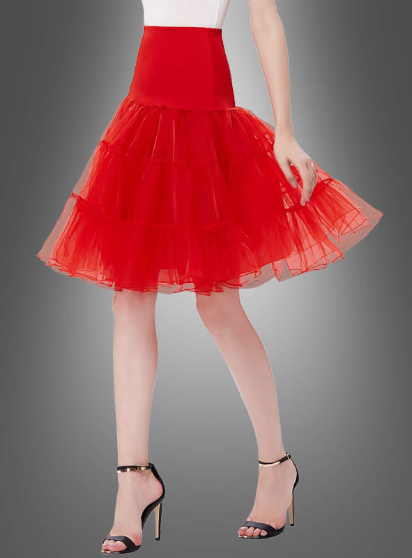 Knielanger deluxe Petticoat rot  Knielanger deluxe Petticoat rot