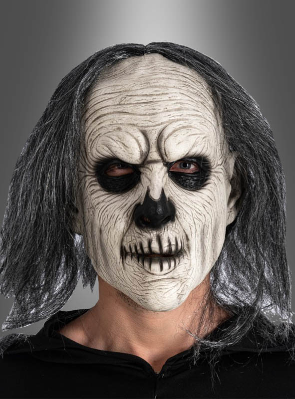 Scary man latex mask with hair 
