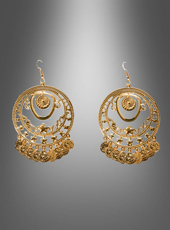 Orientalische Ohrringe gold 