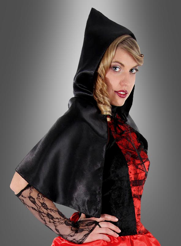 Black Hooded Cape 