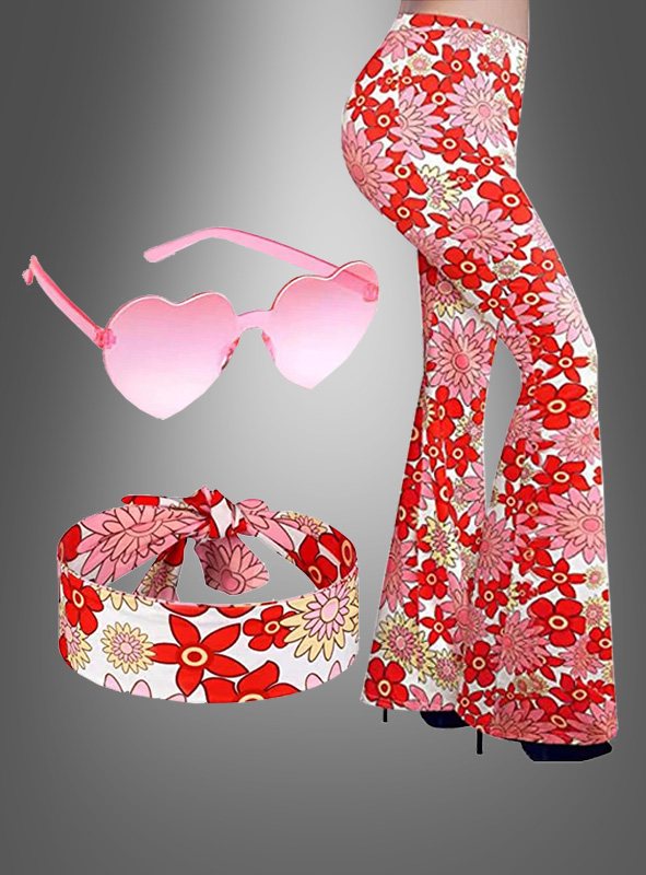 Flower Power Schlaghosen Set 