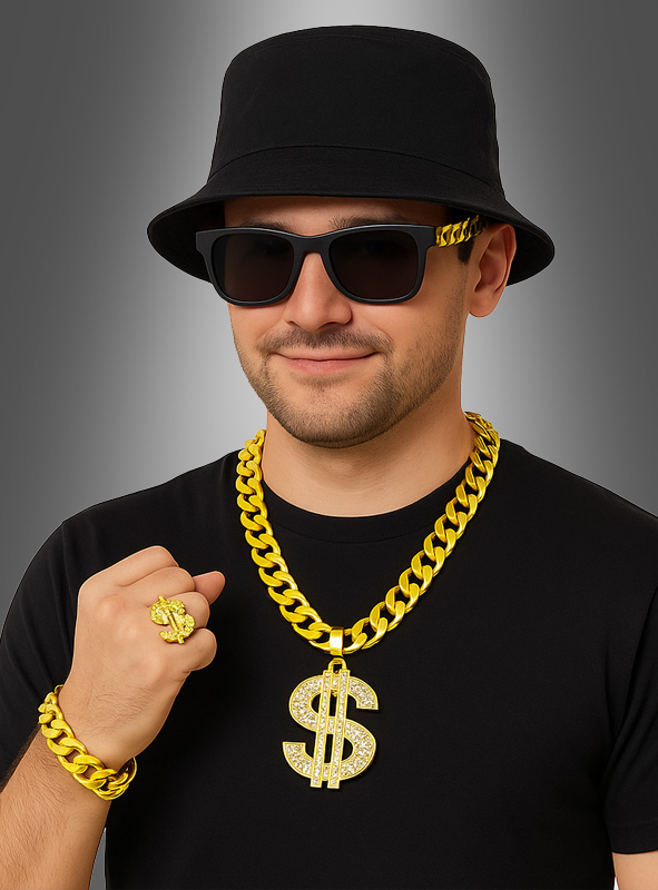 Pimp Rapper 80er Set 5-teilig 