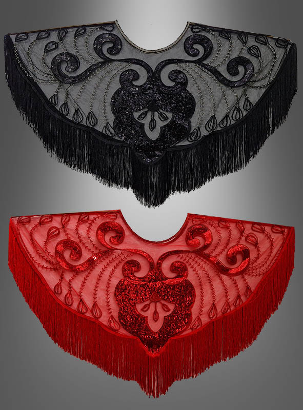 20er Überwurf mit Fransen und Pailletten 