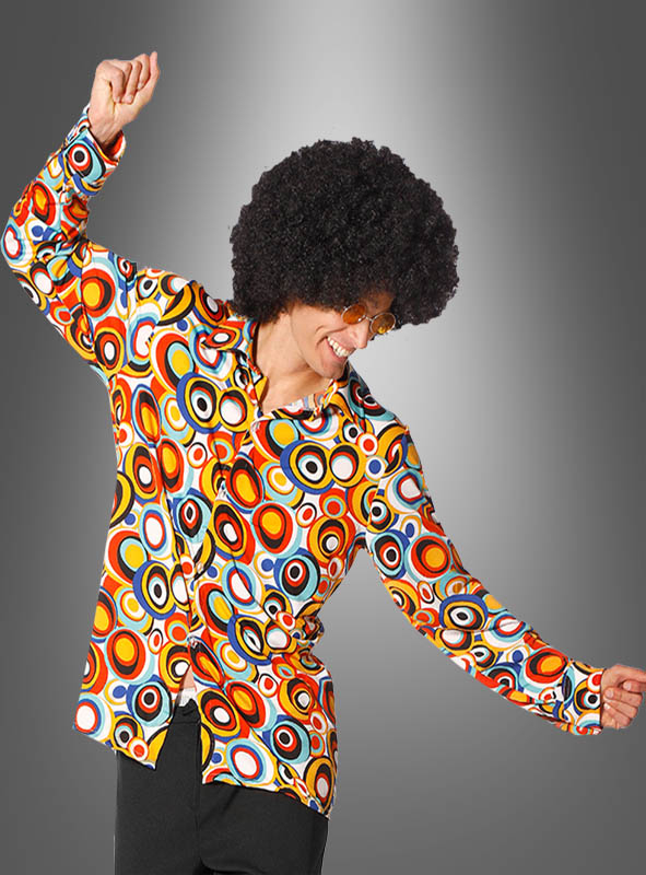 70er Jahre Hemd mit Retrokreisen 