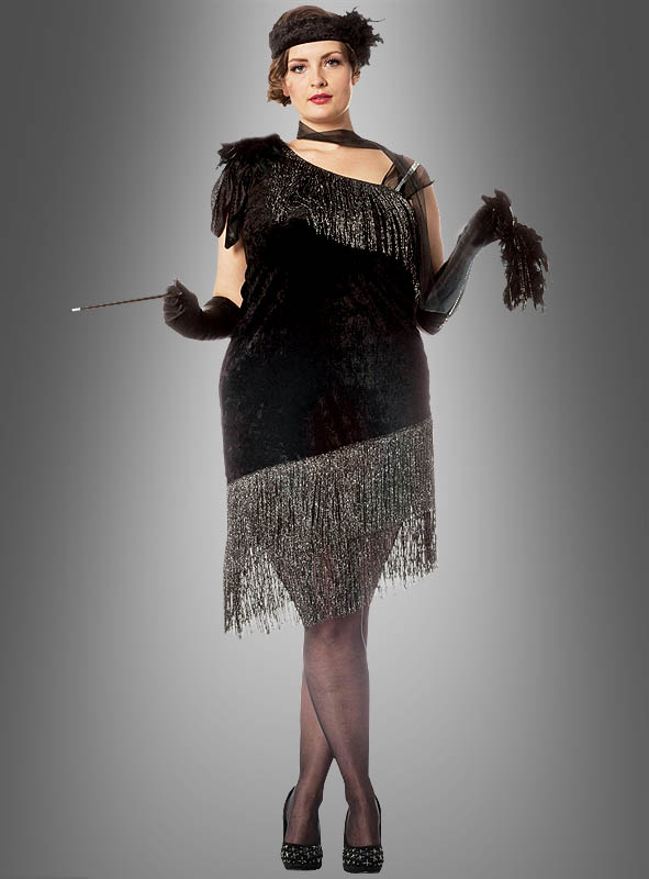 XXL Diva 20er Jahre Fransenkleid 