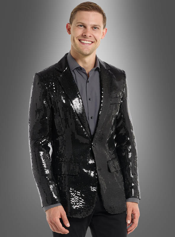 Sequin jacket men black 