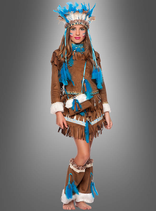 Indianer Kleid für Mädchen Deluxe 
