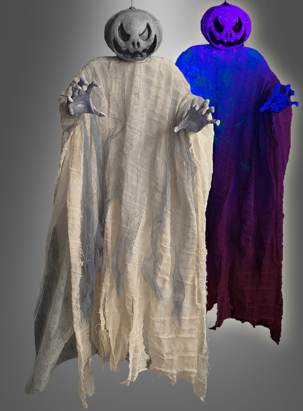 Kürbis Geist 90cm im UV Licht leuchtend 