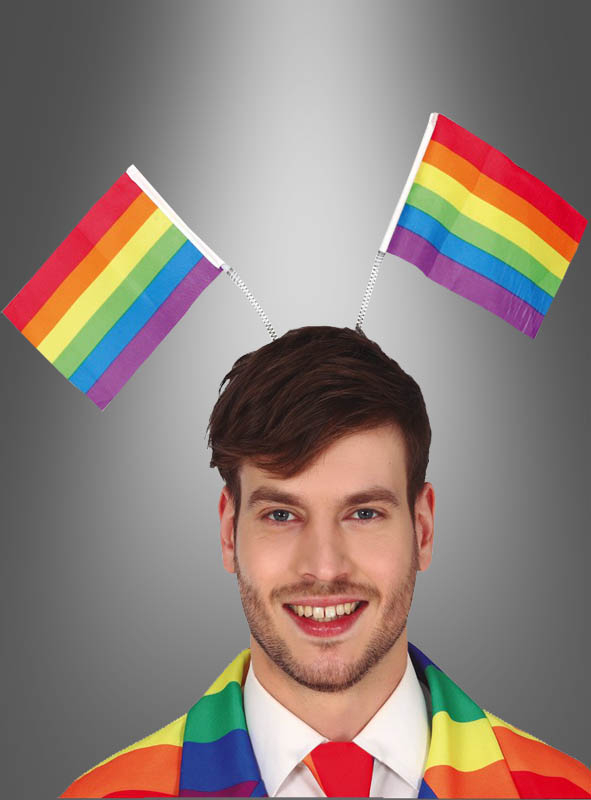 Haarreif mit Regenbogen CSD Flaggen 
