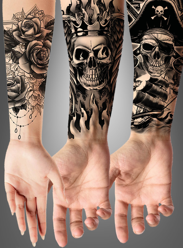 Tattoo Skull 30x14cm Biker Style 