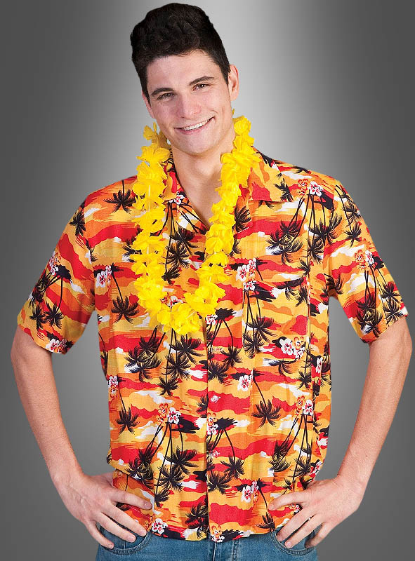 Hawaiian Shirt sunset red 